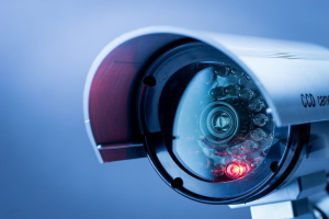 cámara de seguridad viste de cerca